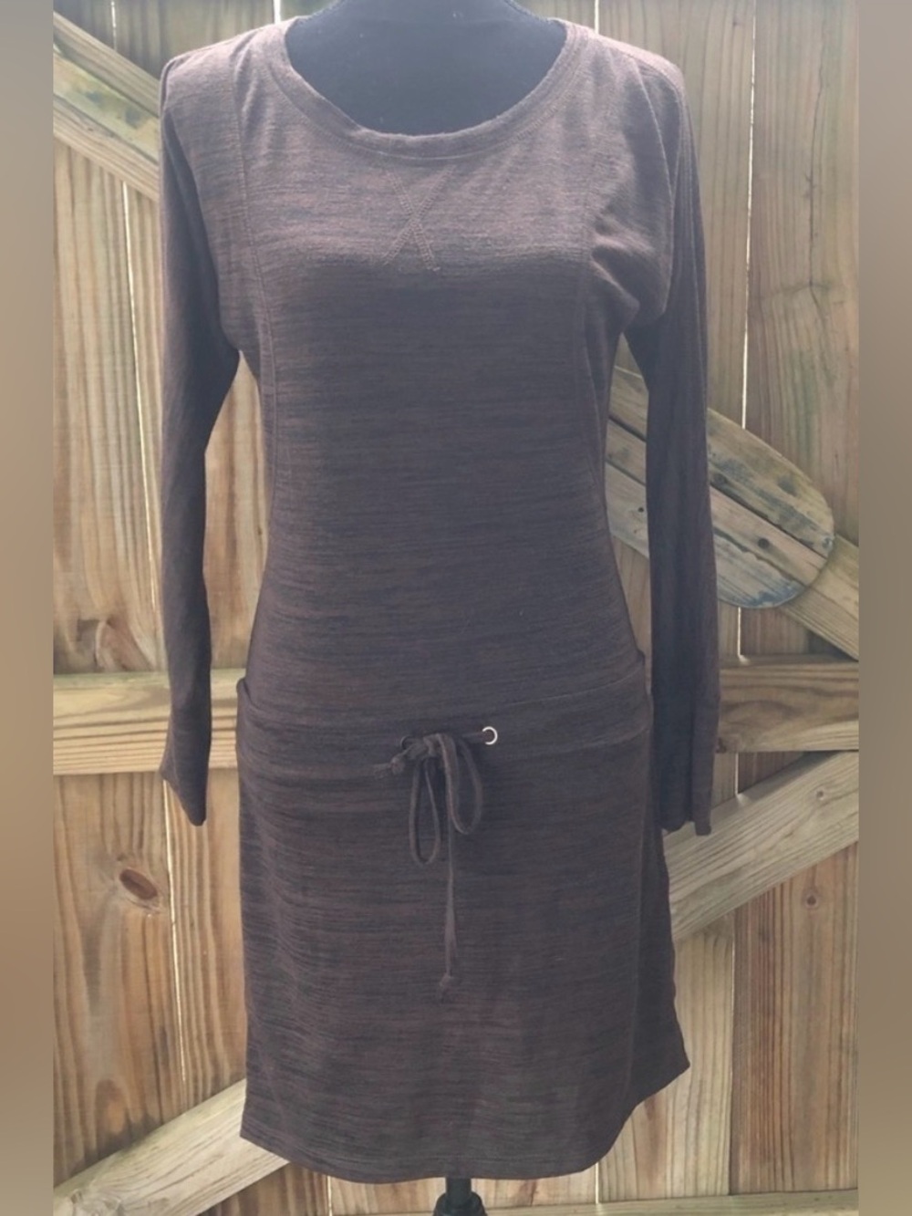 Marika Balance Collection Outdoors Long Sleeve Sporty Cinch Waist Dress Size S